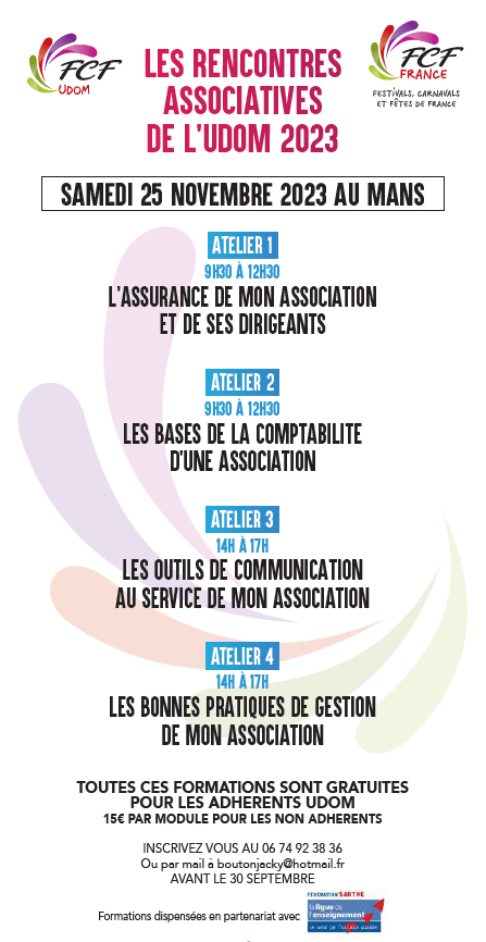 La page des rencontres Associatives de l'UDOM