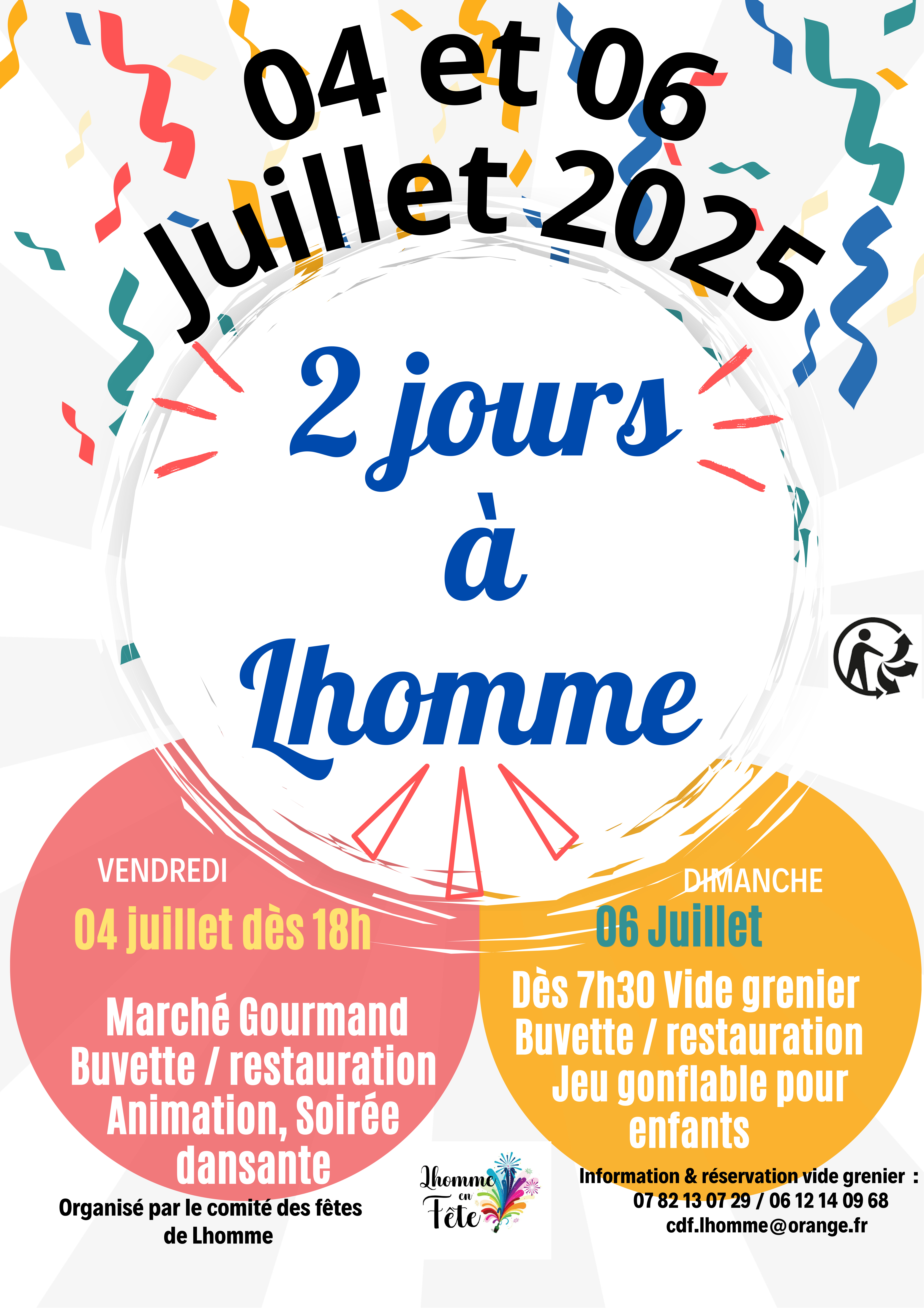 affiche 2 jours à Lhomme juin 2025