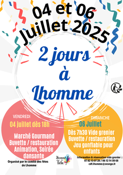 affiche 2 jours à Lhomme juin 2025