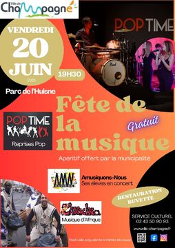 affiche fête de la musique juin 2025 Champagné