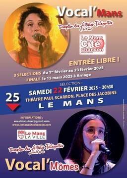 affiche Tremplin Interpètes Vocal'Mans et Vocal'Mômes