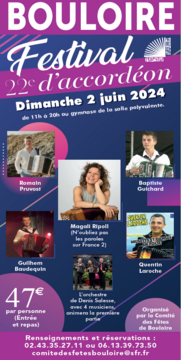 festival à Bouloire d'accordéon 2 juin 2024